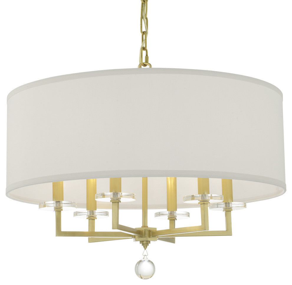 Paxton 6-Light Chandelier, Antique Gold