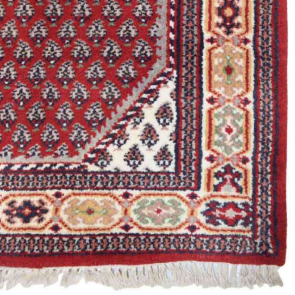Hand Knotted Persian Wool Area Rug Oriental Red