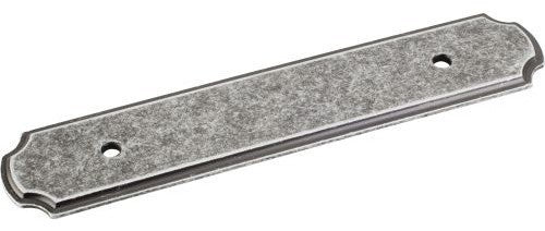 Jeffrey Alexander B812-96ASM Cabinet Pull Backplate, Distressed Antique Silver