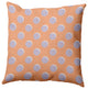 Polka Dots Decorative Throw Pillow, Orange, 16"x16"
