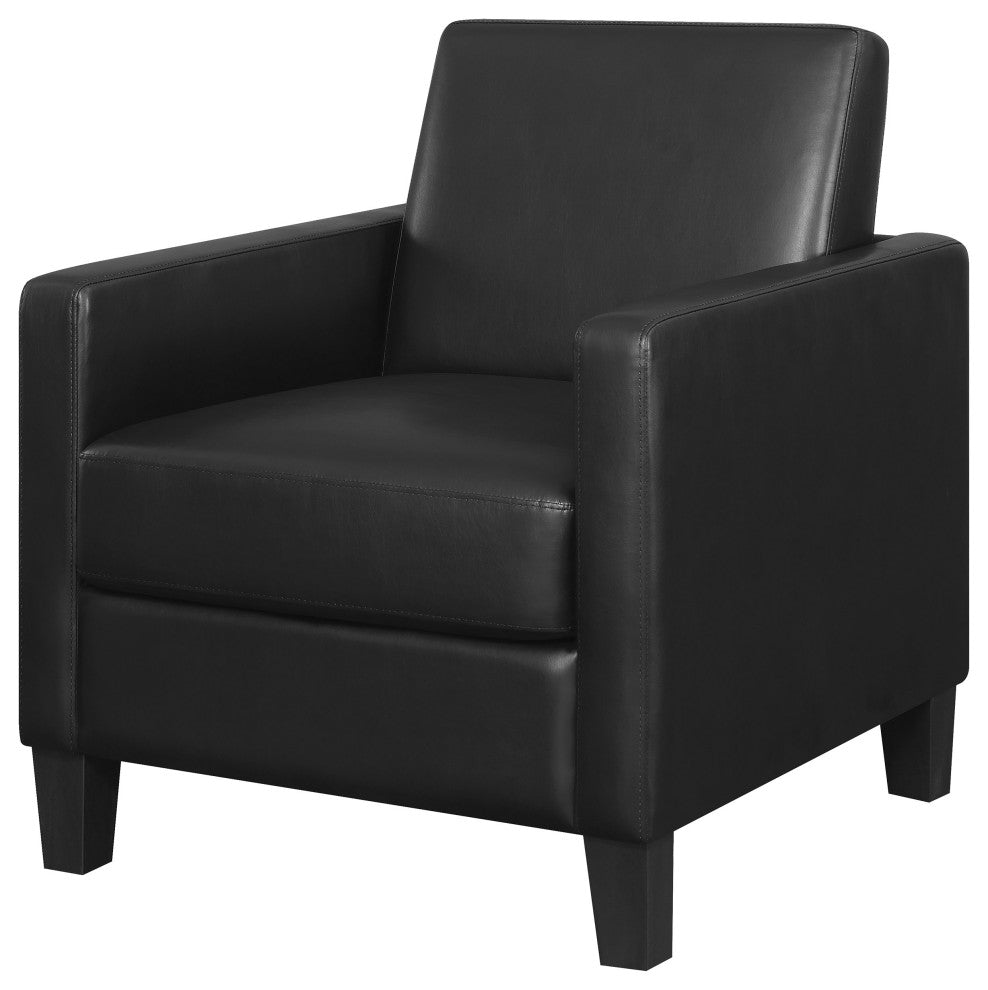 Julio Upholstered Track Arm Accent Chair Black