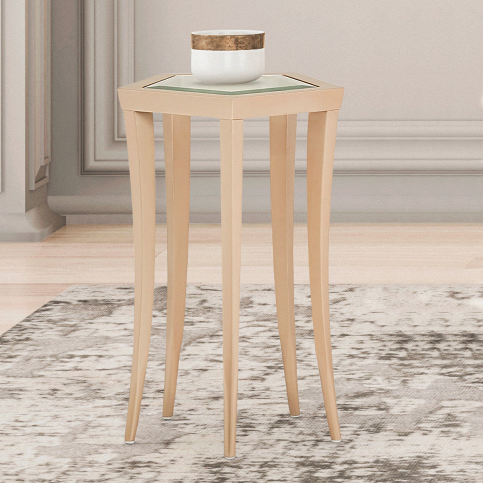 La Rachelle Chairside Table - Medium Champagne