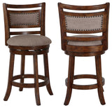 Aberdeen Brown Solid Wood Swivel Counter Stool (Set of 2)