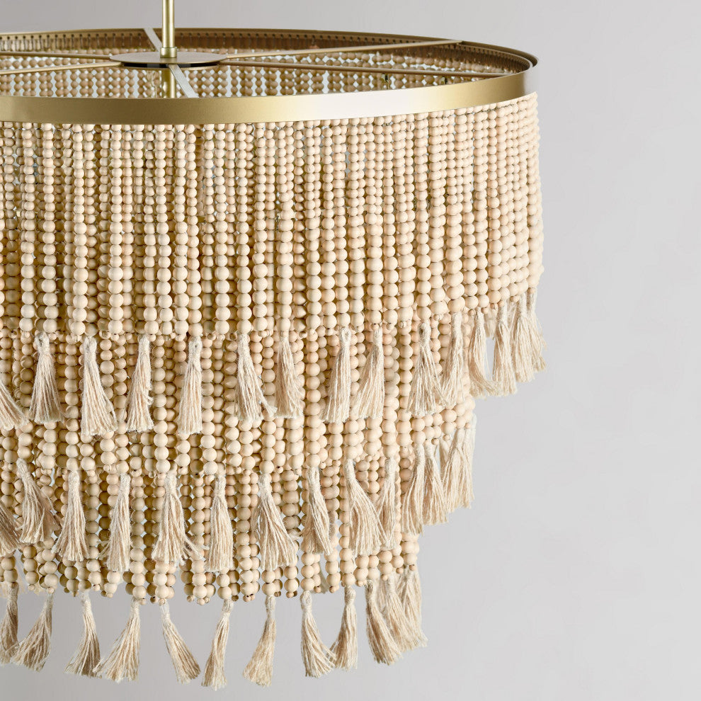 Brittany Natural Beaded Chandelier