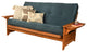 Mesa Frame Futon With Barbados Finish, Suede Blue