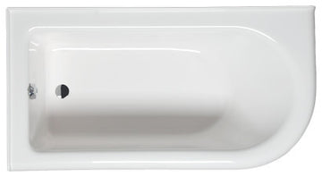 Malibu Broad RH Rectangle Soaking Bathtub 60x32x21 White