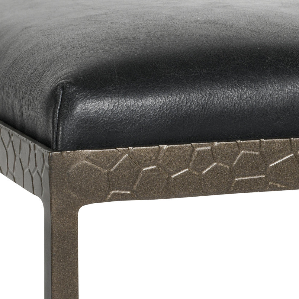 Bose 26" Top Grain Leather Counter Stool, Black
