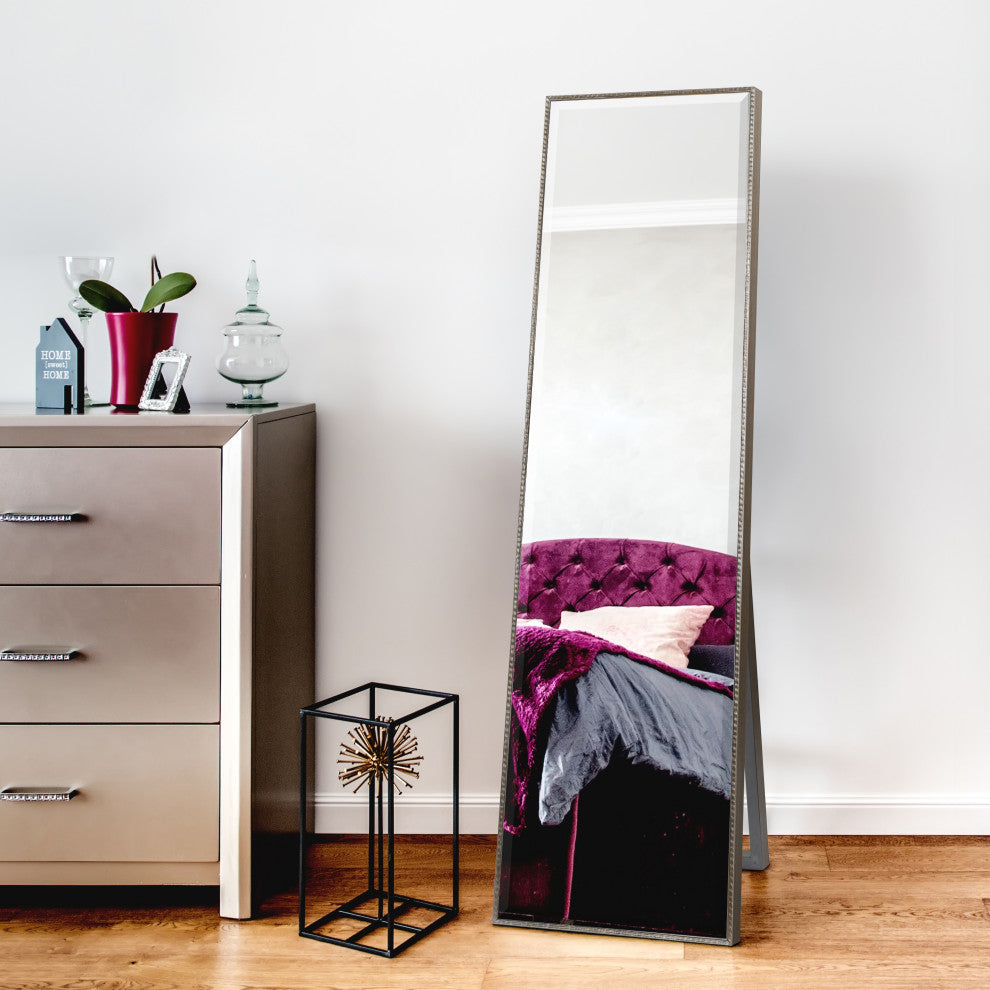 Traverse Modern Cheval Mirror, Full-Length Mirror, Floor Mirror, 64"x18"