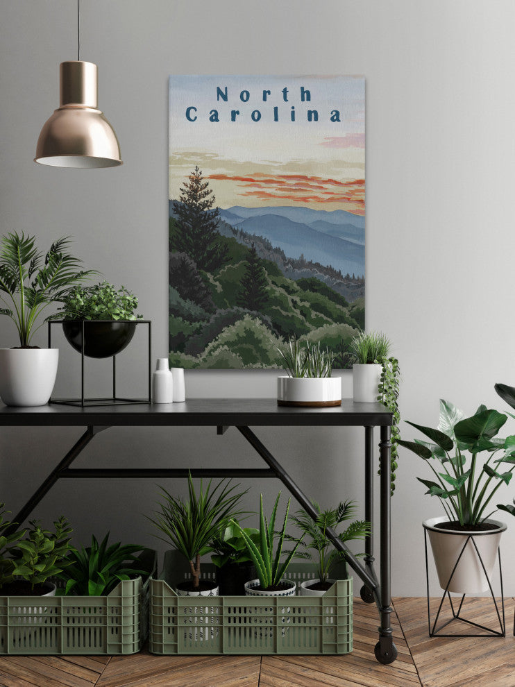 "At Mountain View" Painting Print on Wrapped Canvas, 40x60