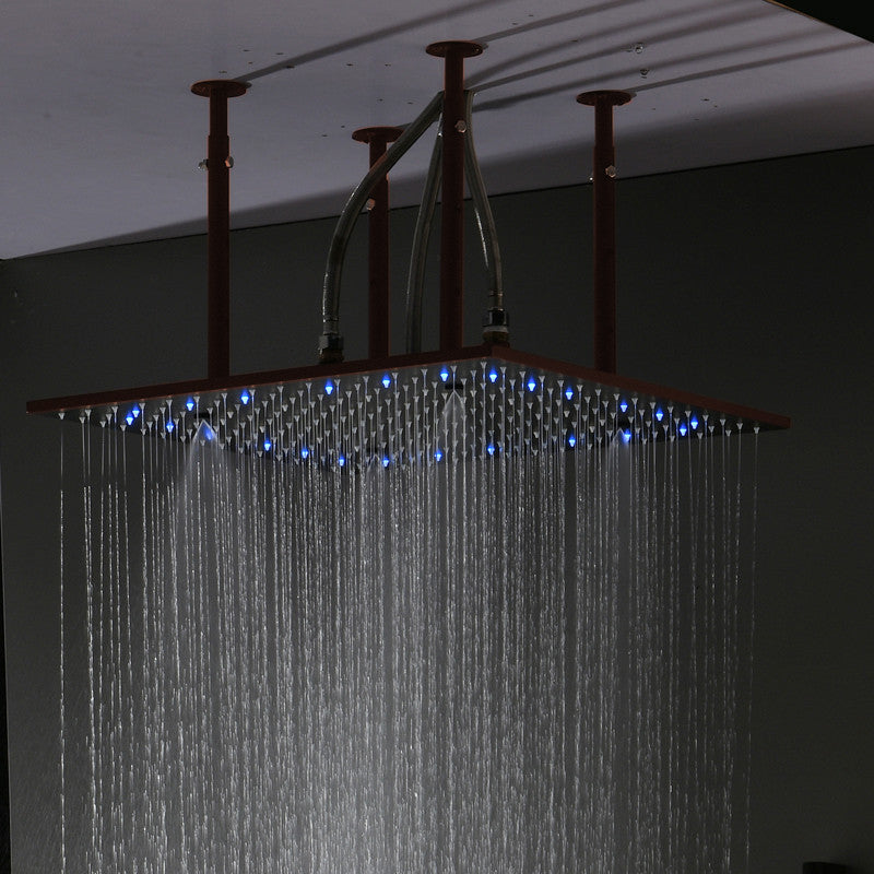 Fontana Sierra Multi Color LED Shower Head, 24"x24" Shower Head