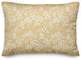 Yellow Dainty Floral 20x14 Spun Poly Pillow