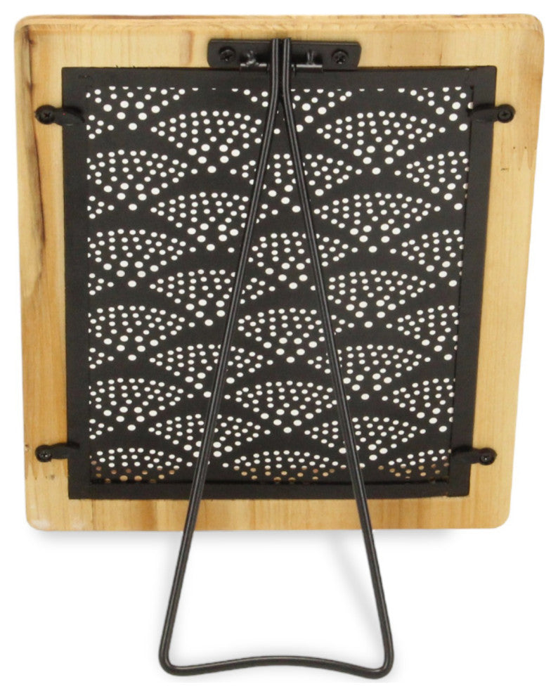 Merridew Wood Framed Metal Earring Hanging Table Easel
