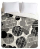 Deny Designs Rachael Taylor Textured Geo Gray And Black Duvet Cover - Lightweigh