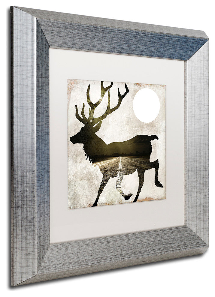 Color Bakery 'Going Wild I' Matted Framed Art, Silver Frame, White Mat, 11x11