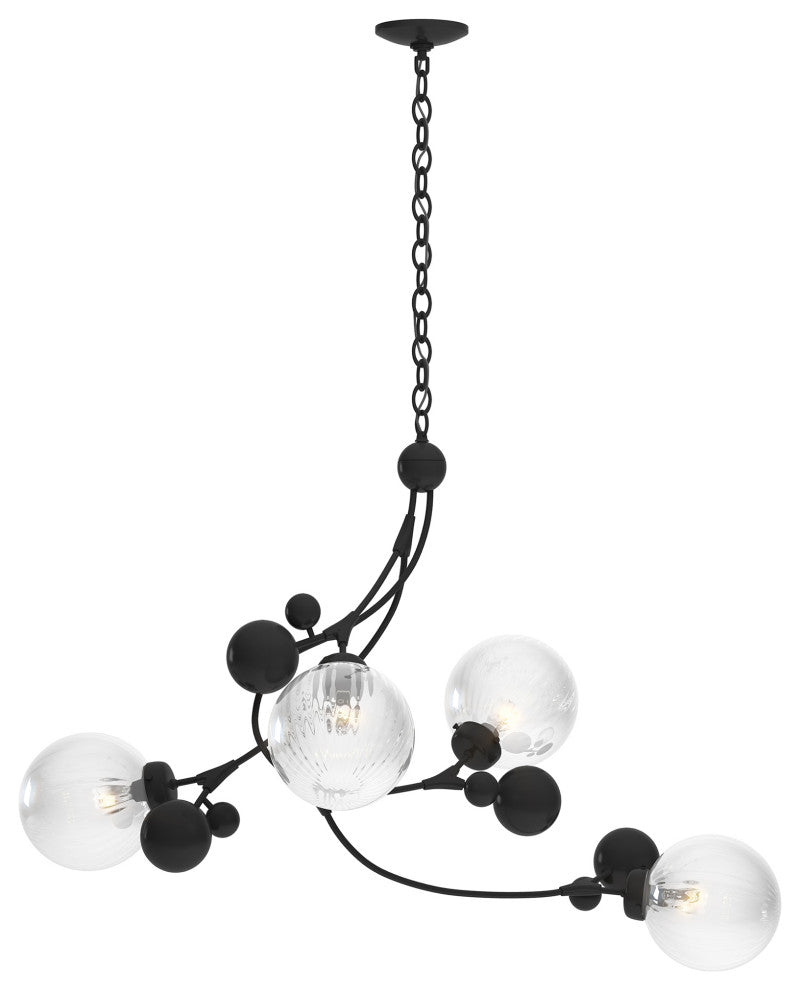 Sprig Pendant, Black Finish, Water Glass