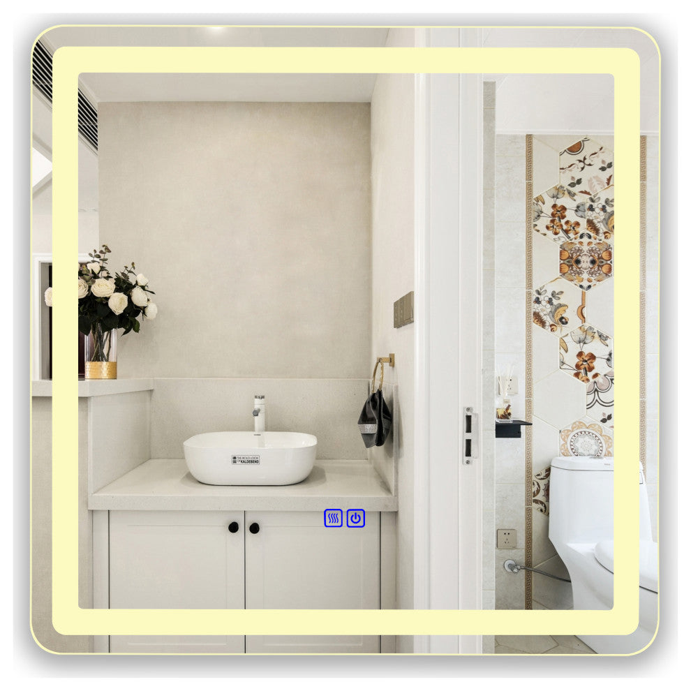 CHLOE Lighting LUMINOSITY Square TouchScreen LED Mirror