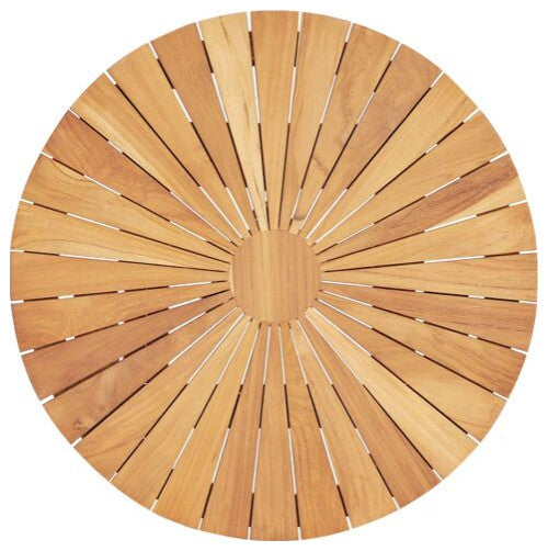 vidaXL Solid Teak Wood Folding Patio Table Outdoor Balcony Dining Dinner Yard