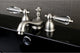 Kingston Brass Mini-Widespread Bathroom Faucet With Brass Pop-Up, Brushed Nickel