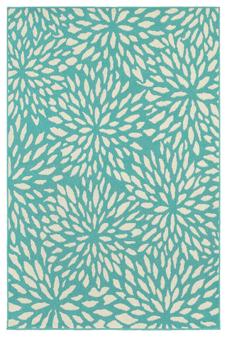 Oriental Weavers Sphinx Meridian 1506L Outdoor Rug, Blue/Ivory, 5'3"x7'6"