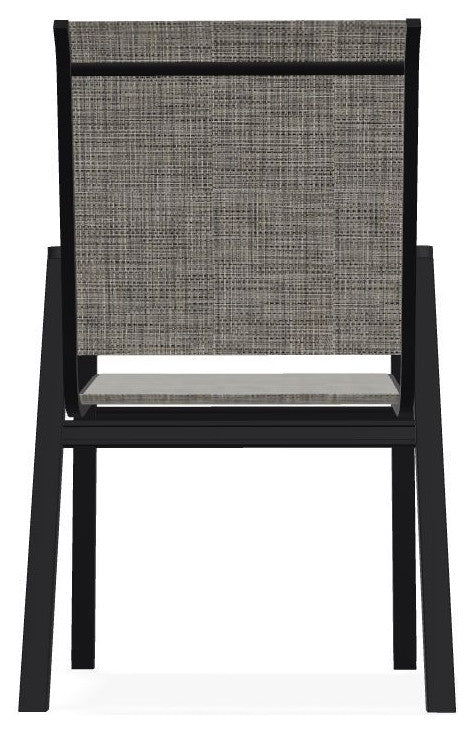 Bazza Sling Stackable Outdoor Dining Chair, Storm/Black
