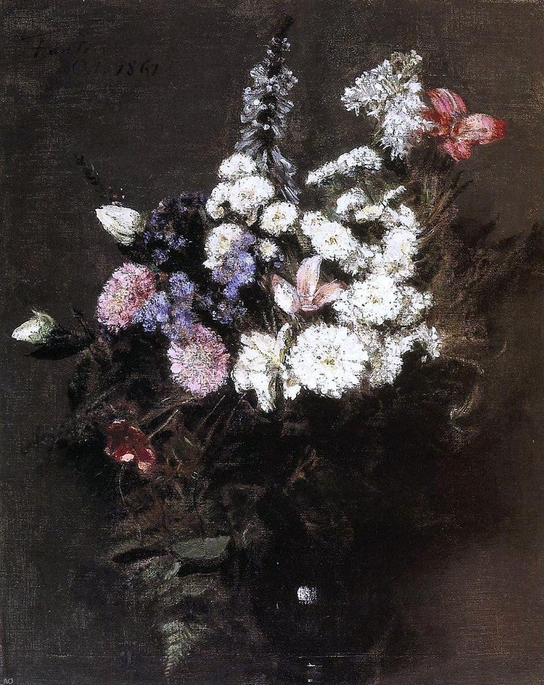 Henri Fantin-Latour Autumn Flowers, 20"x25" Wall Decal Print