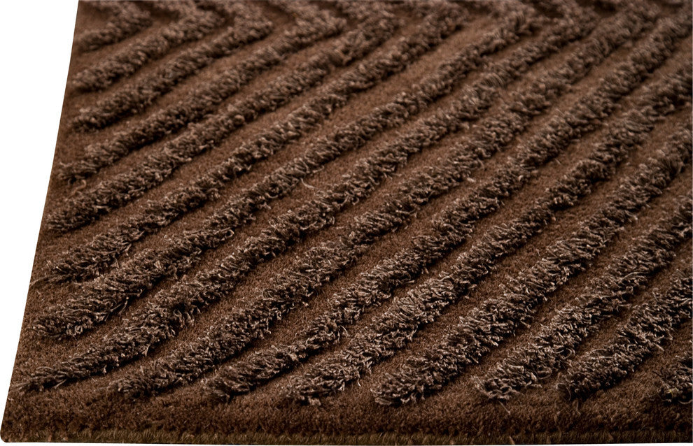 Hand Tufted Brown Wool Area Rug