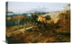 "The Elk" Stretched Canvas Giclee by Charles M. Russell, 24"x16"