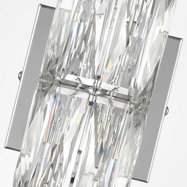 Wall Sconce Modern Crystal Light Bathroom Wall Lighting, Chrome, 6-Light