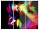 "Colorful Smoke Spiral" Digital Metal Wall Art, 3 Panels, 36"x28"