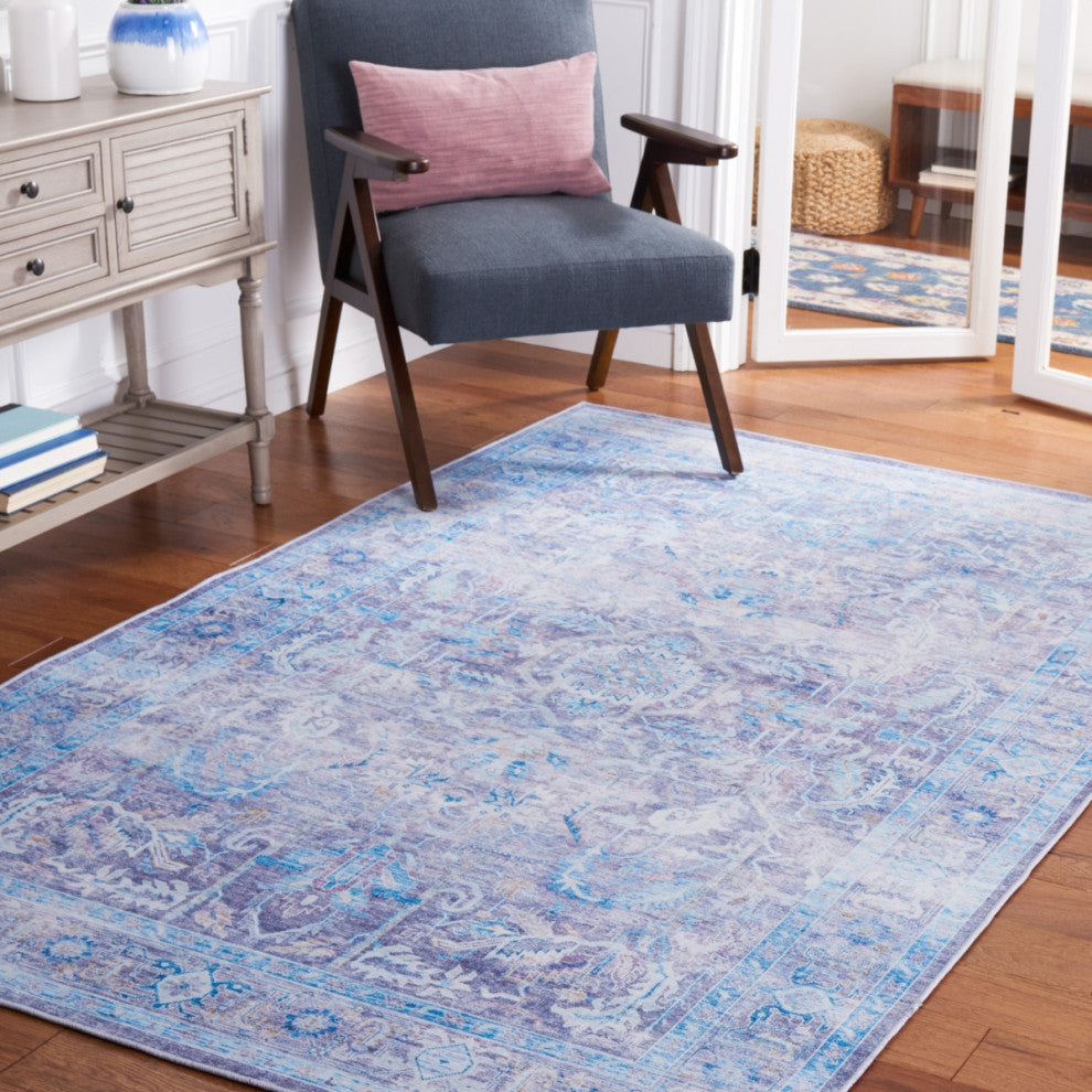 Safavieh Tucson TSN185 Rug Machine-Washable, Purple/Blue, 4'x6'