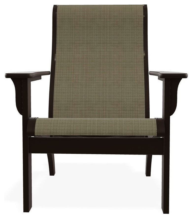 Adirondack Sling Outdoor Adirondack Armchair, Elevation Stone/Kona