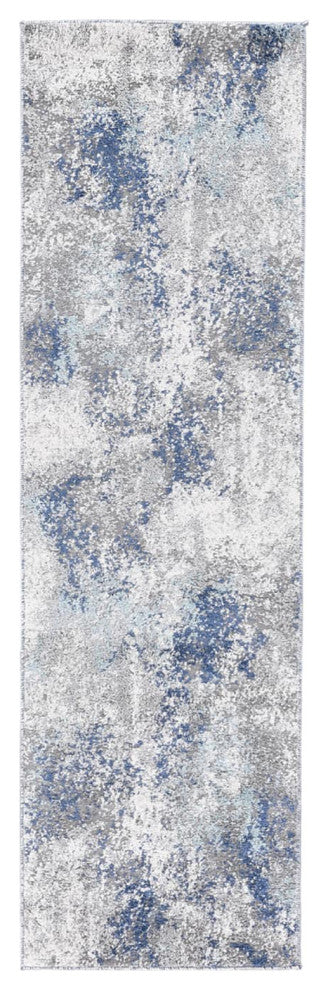 Yasmin Deva Runner, Blue, 2'6" x 8', Abstract