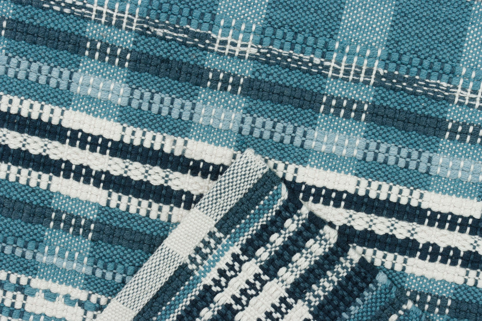 NuStory Lakehouse Hand-Made Basic Area Rug in Blue, 3' x 5'