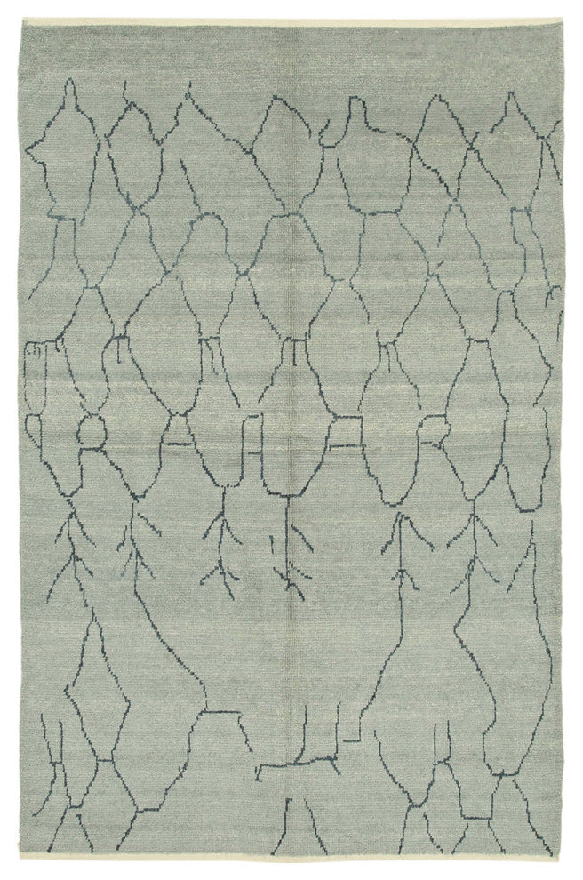Rug N Carpet - Handmade Decorative 6' 2'' x 9' 1'' Moroccan Area Rug