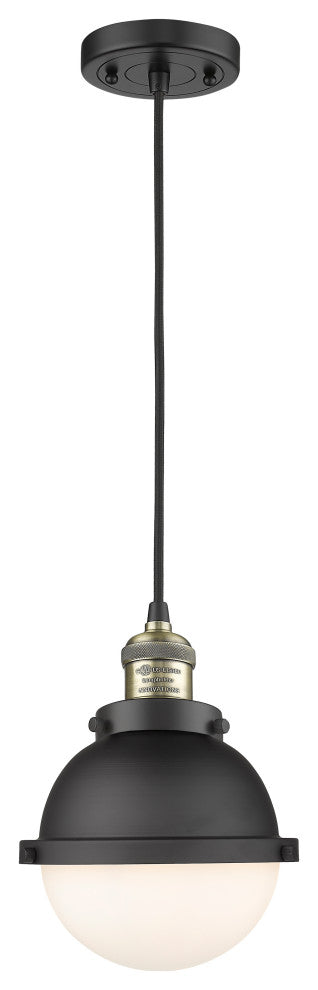 Innovations 201C-BAB-HFS-61-BK 1 Light 7.25" Mini Pendant, Matte Black