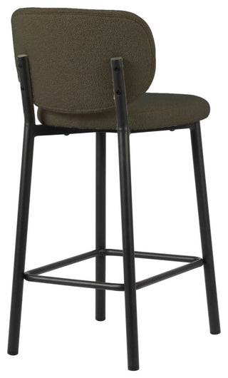 Curved Back DIning Chair, Set of 2, Cedar Boucle, Counter Height
