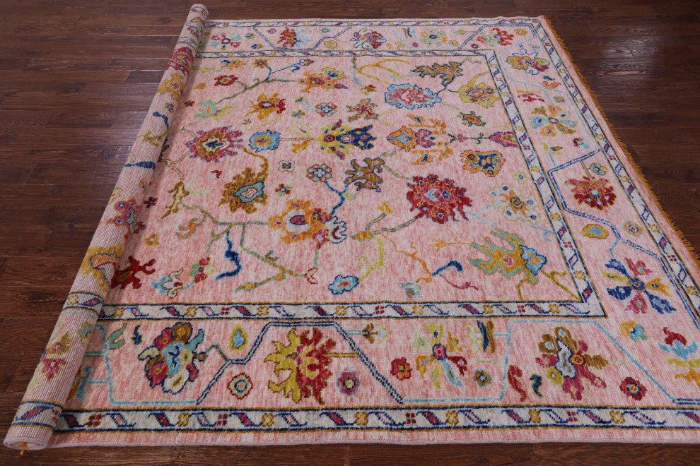 Turkish Oushak Hand Knotted Rug 8' 4" X 9' 10" - Q16057