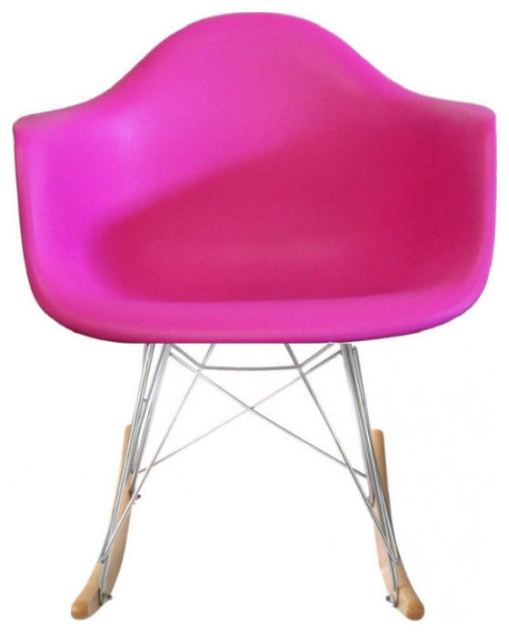 Rocker Bucket Chair, Dark Pink