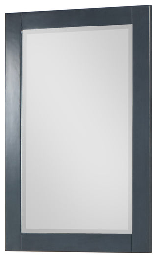 Maribella Rectangular Bathroom Wood Framed Wall Mirror, Classical Blue, 24"