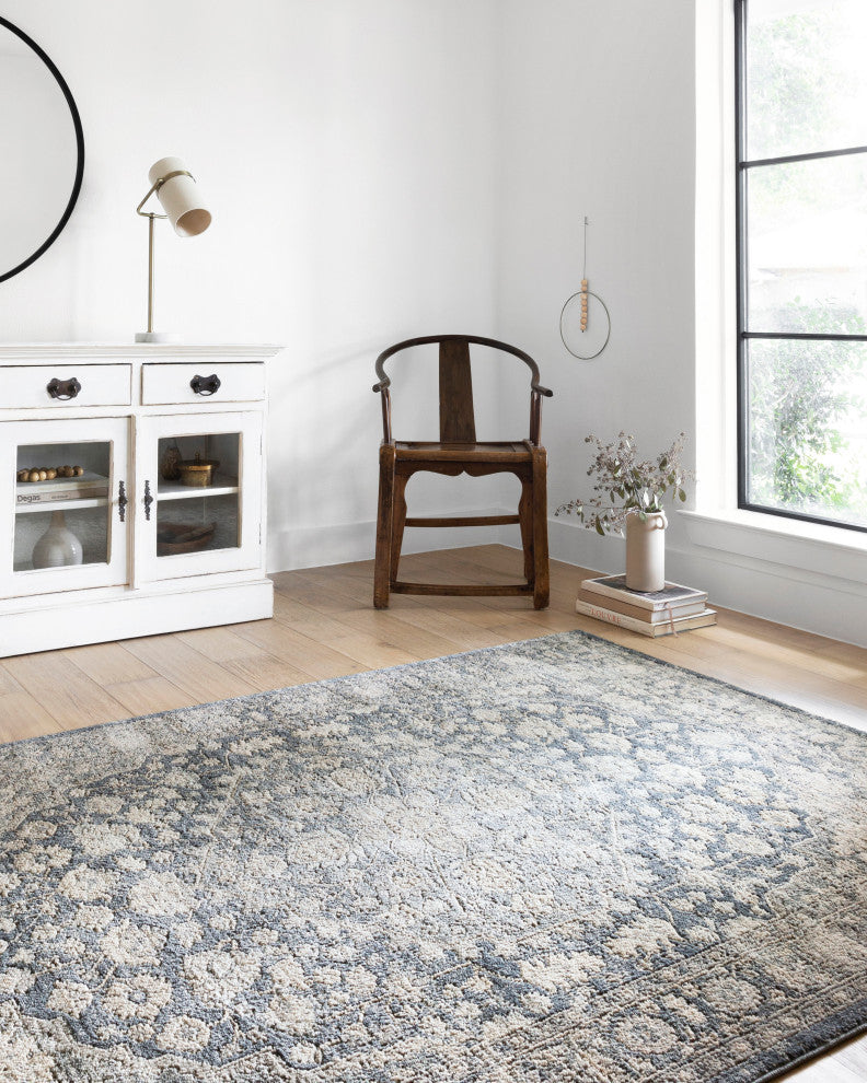 Teagan TEA-01 Area Rug, Denim/Mist, 11'6"x15'