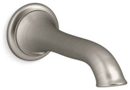 Kohler Artifacts Wall-Mount Bath Spout with Flare Design, Vibrant Brushed Nickel