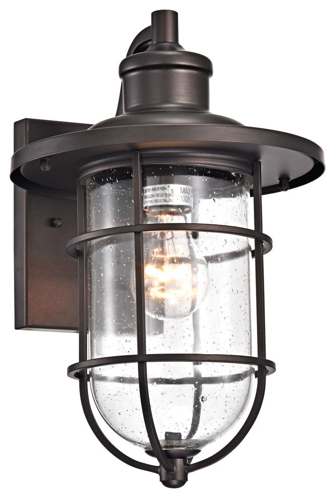 CHLOE Lighting Markus Transitional 1-Light Rubbed Bronze Outdoor Wall Sconce