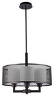 Audrey Transitional 4-Light Rubbed Bronze Ceiling Pendant