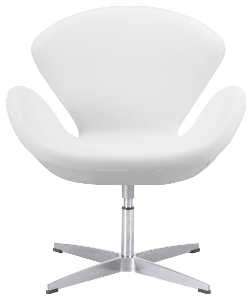 Accent Chair, Steel Metal, Fabric, White, Silver, Lounge Cafe Lobby Hospitality