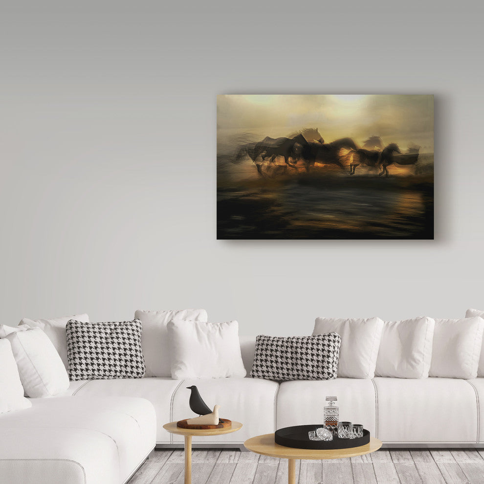 Milan Malovrh 'In The Morning Gallop' Canvas Art, 32"x22"