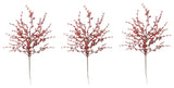 3 Pieces 26" Glitter Tea Leaf Christmas Spray, Red