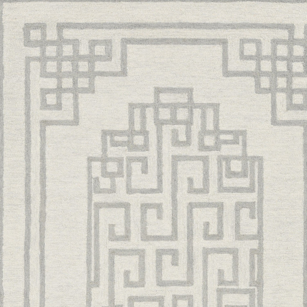 KAS Gramercy 1612 Ivory Gray Maysville Area Rug, 9'x12'