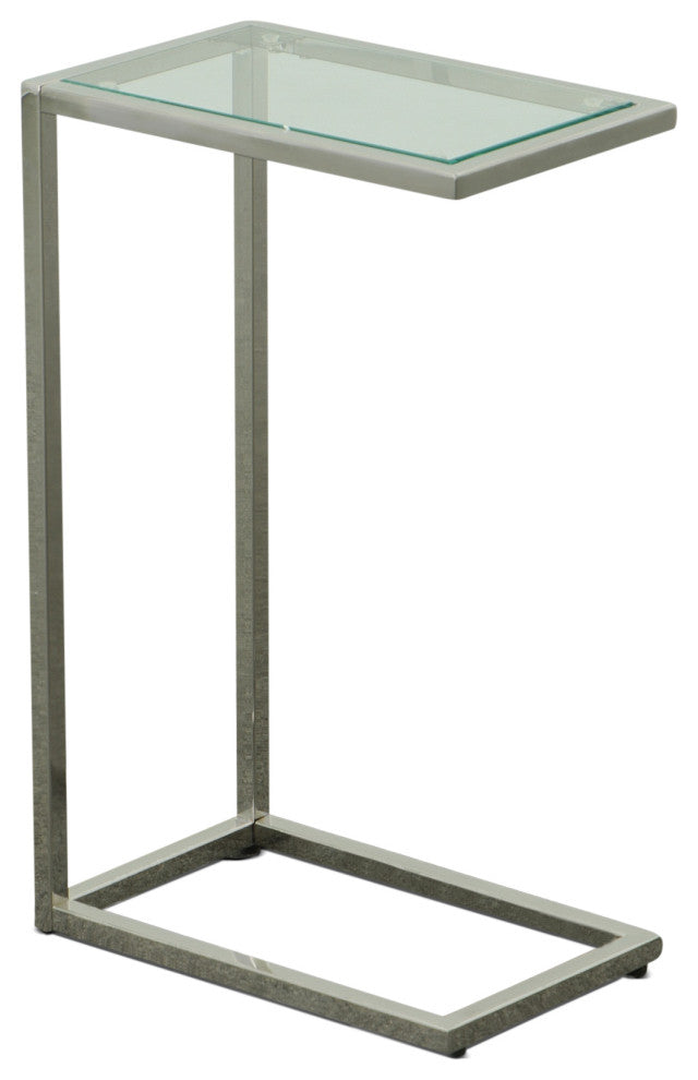 Aggie Computer Tray Table, Harvest Oak and Aged Iron, Chrome