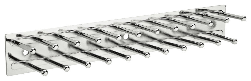 Static Tie Rack for Custom Closet Systems, Chrome