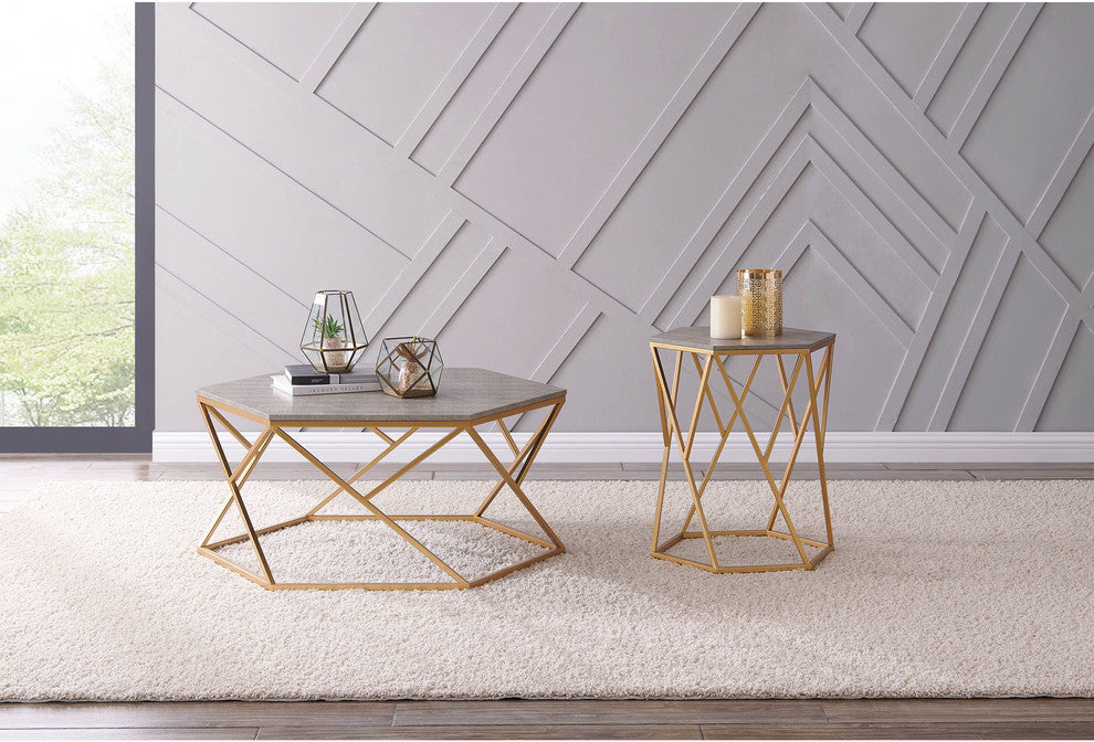 Cressa Faux Shagreen Table, End Table